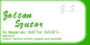 zoltan szutor business card